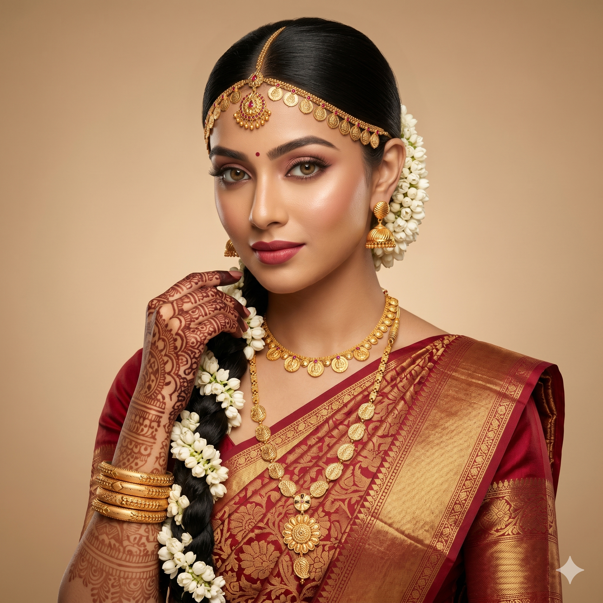 Mehändi temple jewellery